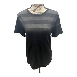 NWT Carmen Marc Valvo Couture Short Sleeve Knit Top Sz L